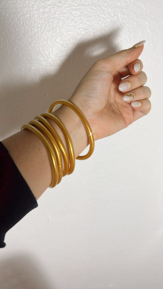 GOLD BANGLES SET DE 5